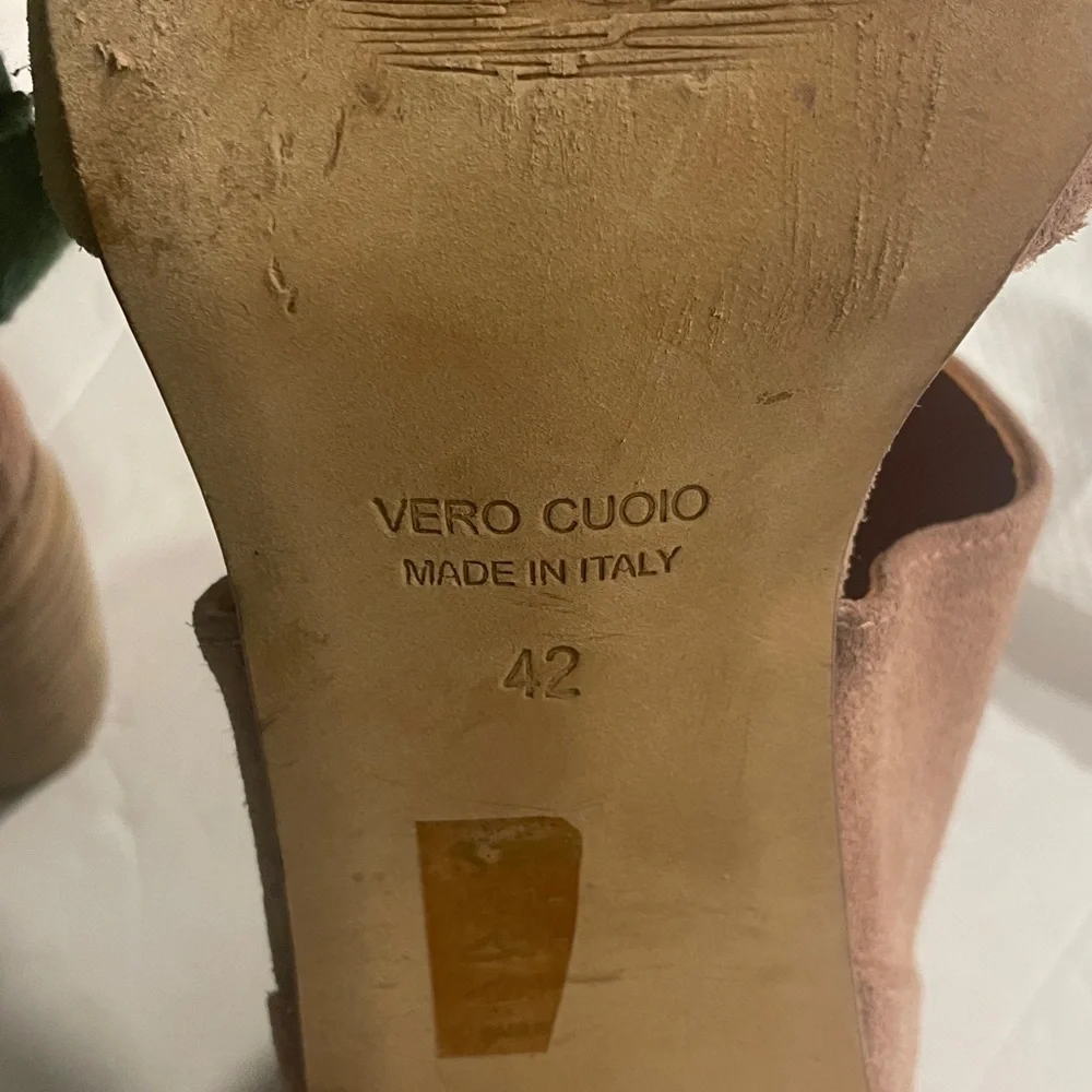 Sundance  Blush Pink Suede Spring Block Heel Sandals in size 11 (42)